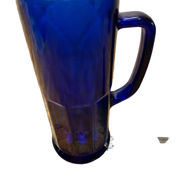 Cobalt Blue Heavy Glass 8.25 Inch Tall Beer Coffee Mug Holds 16 OZS - Picture 1 of 6